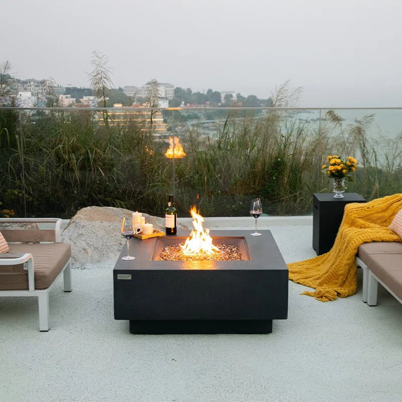 Minimalist Concrete Smokeless Fire Pit Table