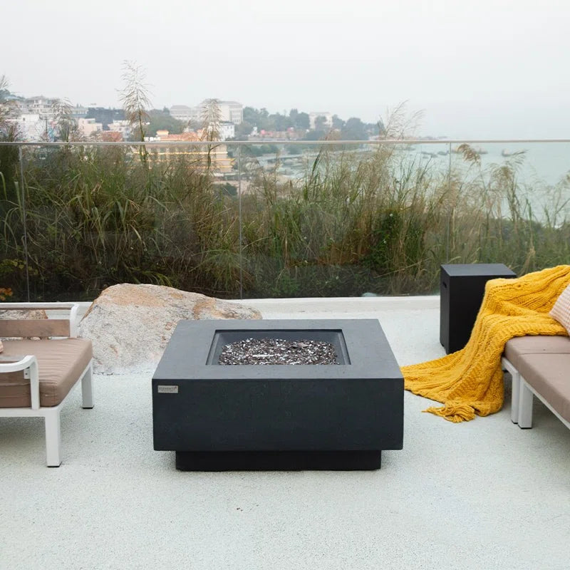 Minimalist Concrete Smokeless Fire Pit Table