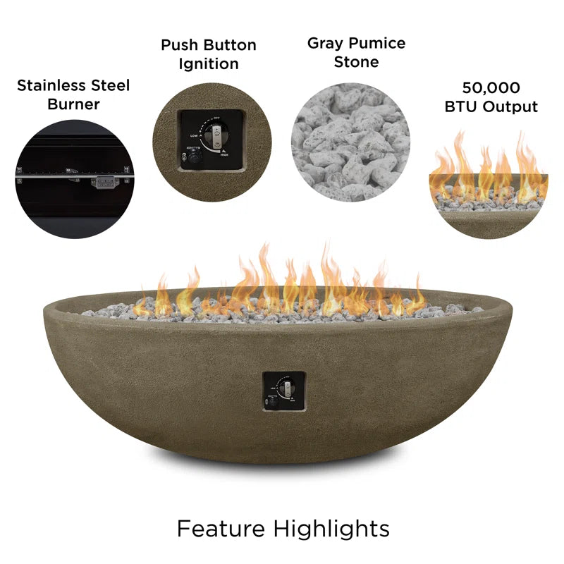 Oval Propane Fire Bowl by Real Flame