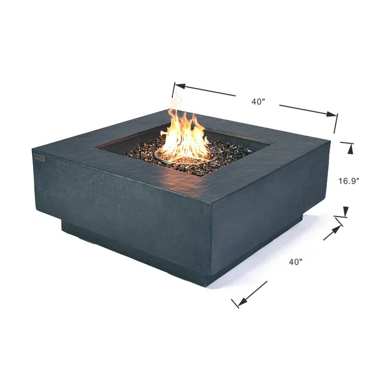 Minimalist Concrete Smokeless Fire Pit Table