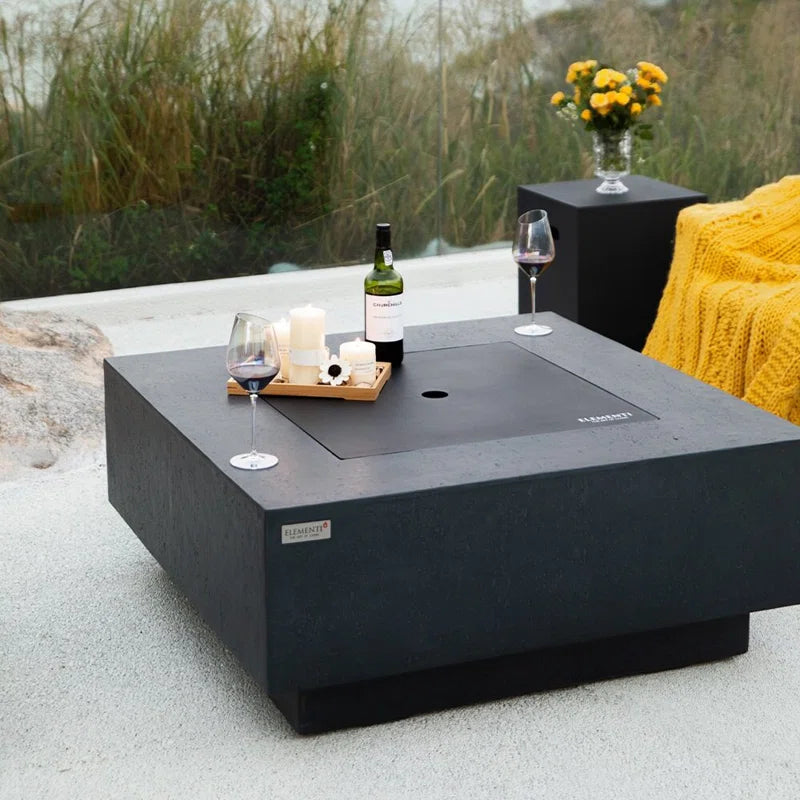 Minimalist Concrete Smokeless Fire Pit Table